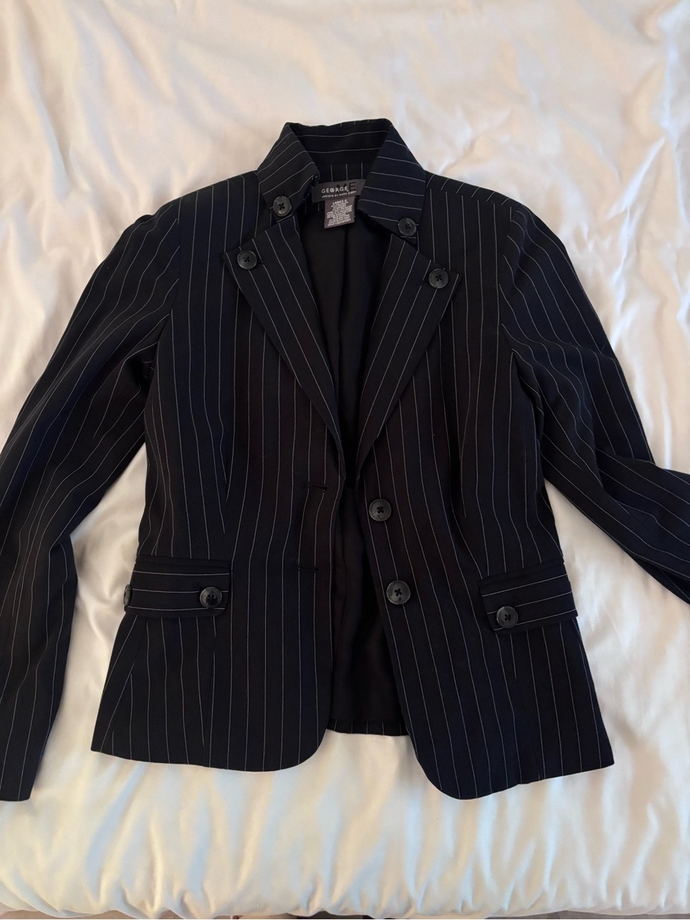 90’s George Women's Black Pinstripe Blazer